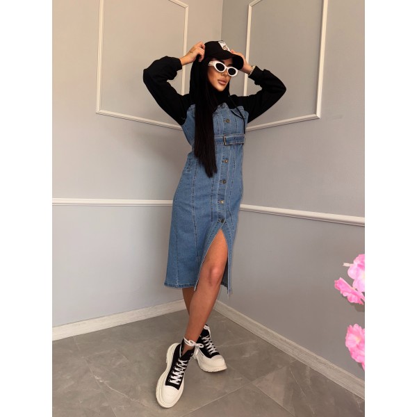 Дънкова дамска рокля Estellas