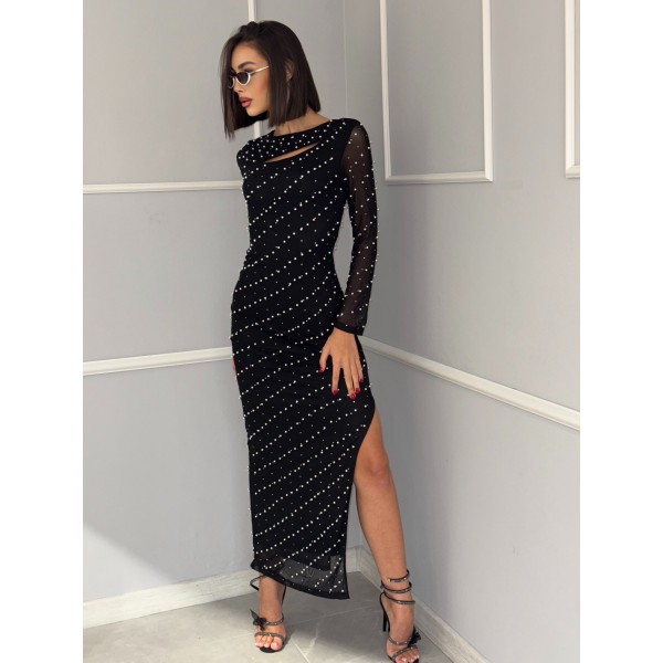 Дамска рокля с камъни Reynas