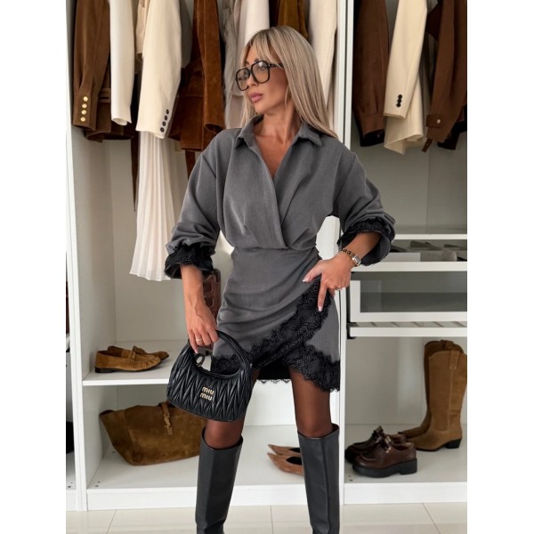 Дамска рокля с дантелени елементи Celina