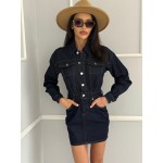 Дамска дънкова рокля Ramony