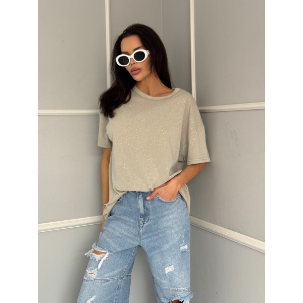 Дамска тениска с камъни Nadin