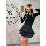 Дамска плетена блуза с камъни Janar