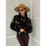 Дълго дънково дамско яке с капси Regina