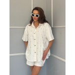 Дамски дънков комплект с камъни Janiyahs