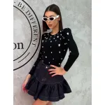 Дамска плетена блуза с камъни Janar